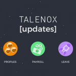 Talenox updates banner with Talenox icons