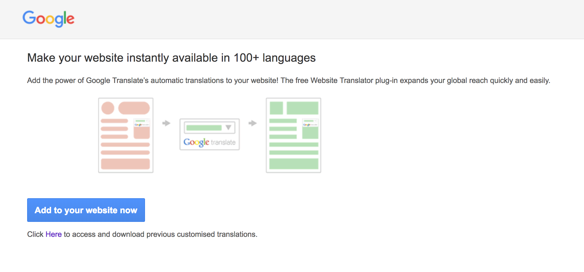 google translator page