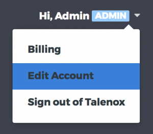 edit account feature in Talenox