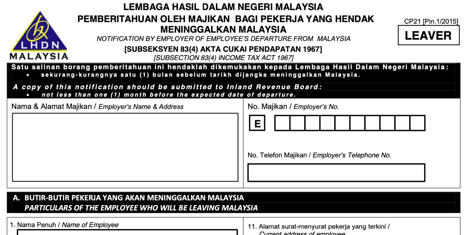 Where do i download lhdn form cp 21 22 22a 58 the vox of talenox